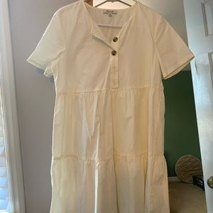 White Button Down Madewell Dress